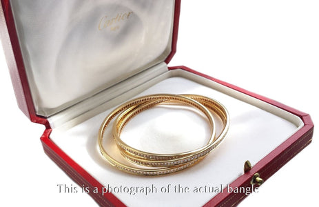 Cartier Vintage Trinity Diamond 18k Gold Bracelet - Bloomsbury Manor Ltd