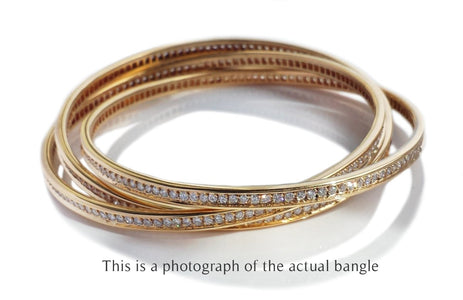 Cartier Vintage Trinity Diamond 18k Gold Bracelet - Bloomsbury Manor Ltd
