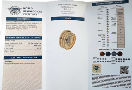 Edwardian 18k Gold Coiled Snake Ring with Old Cut Diamonds - Bloomsbury Manor Ltd