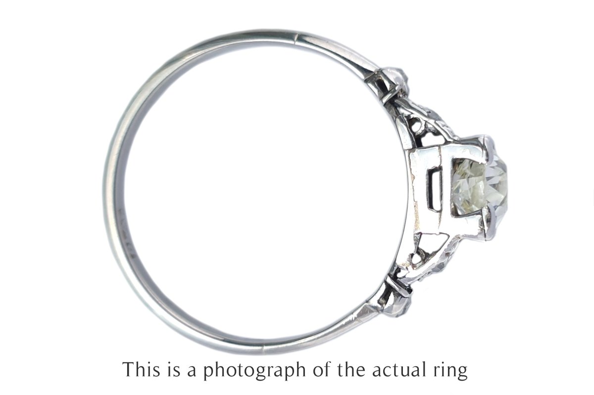 Mid-Century 1.00ct J/VS2 Old European Cut Diamond Engagement Ring - Bloomsbury Manor Ltd