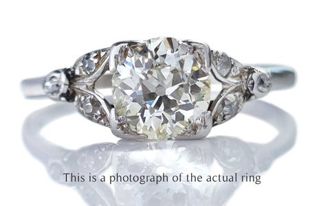 Mid-Century 1.00ct J/VS2 Old European Cut Diamond Engagement Ring - Bloomsbury Manor Ltd