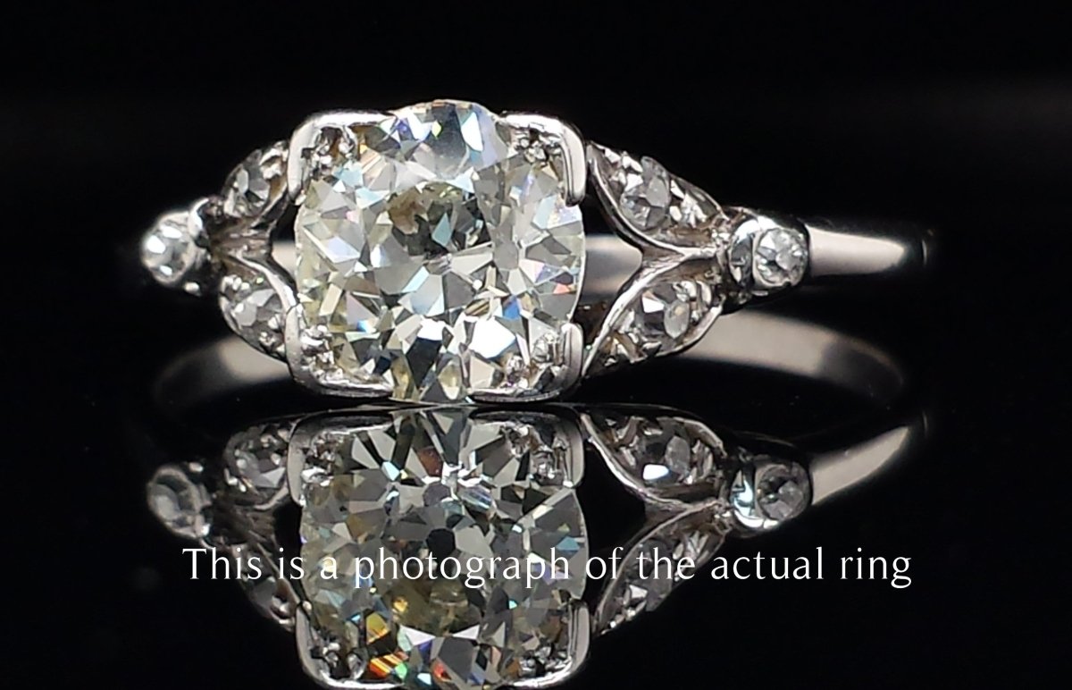 Mid-Century 1.00ct J/VS2 Old European Cut Diamond Engagement Ring - Bloomsbury Manor Ltd