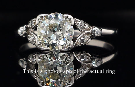 Mid-Century 1.00ct J/VS2 Old European Cut Diamond Engagement Ring - Bloomsbury Manor Ltd