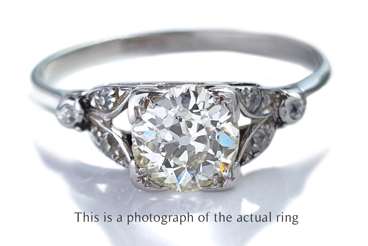 Mid-Century 1.00ct J/VS2 Old European Cut Diamond Engagement Ring - Bloomsbury Manor Ltd
