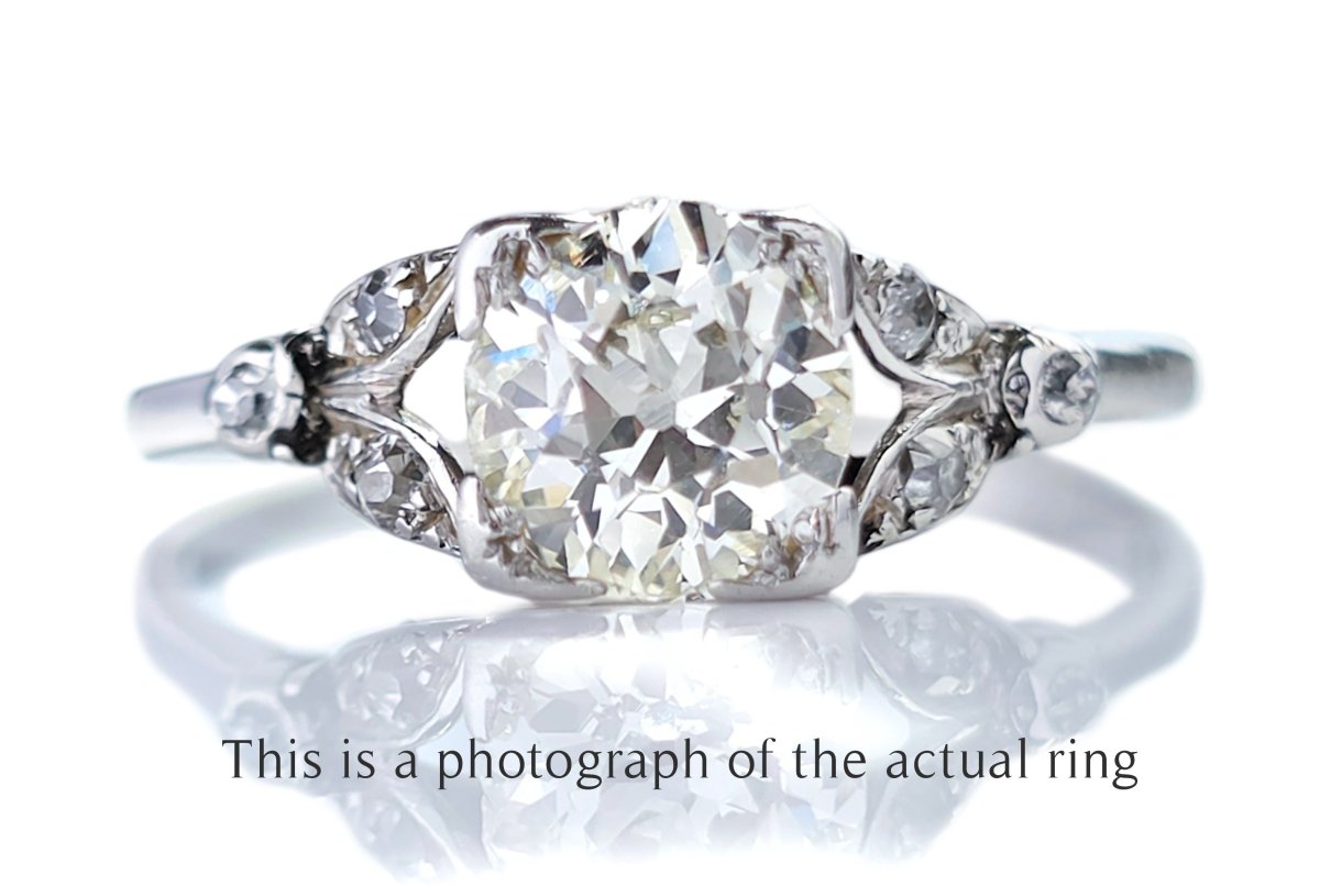 Mid-Century 1.00ct J/VS2 Old European Cut Diamond Engagement Ring - Bloomsbury Manor Ltd