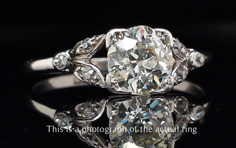 Mid-Century 1.00ct J/VS2 Old European Cut Diamond Engagement Ring - Bloomsbury Manor Ltd