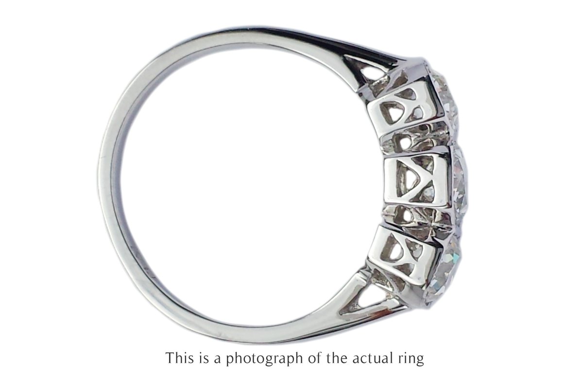 Mid Century 1.35tcw Old European Cut Diamond Engagement Ring - Bloomsbury Manor Ltd