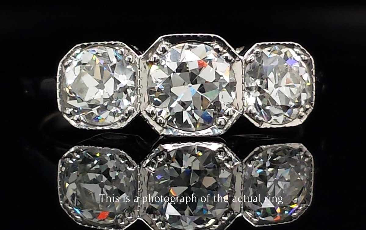 Mid Century 1.35tcw Old European Cut Diamond Engagement Ring - Bloomsbury Manor Ltd