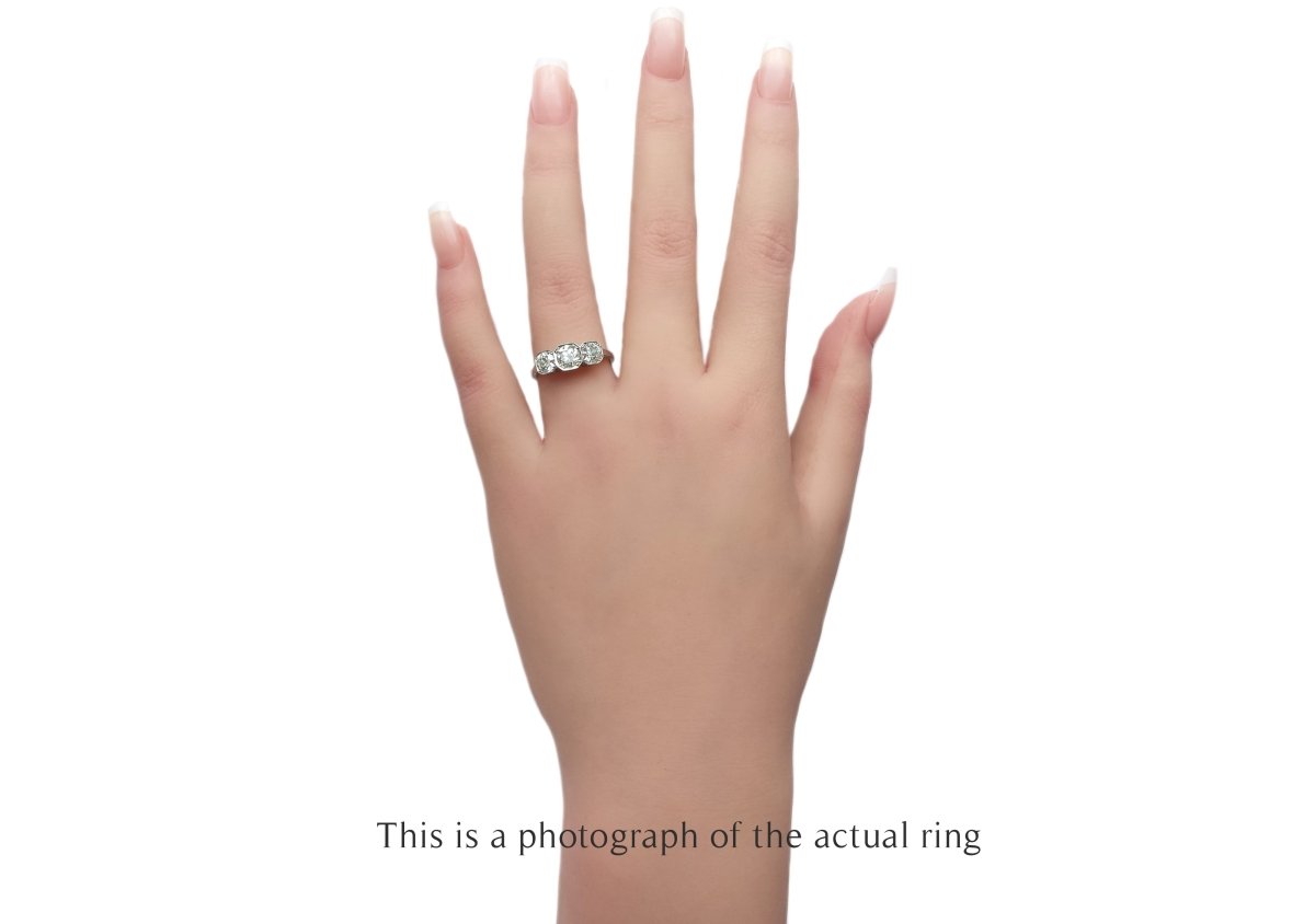 Mid Century 1.35tcw Old European Cut Diamond Engagement Ring - Bloomsbury Manor Ltd