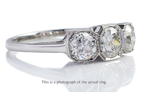 Mid Century 1.35tcw Old European Cut Diamond Engagement Ring - Bloomsbury Manor Ltd