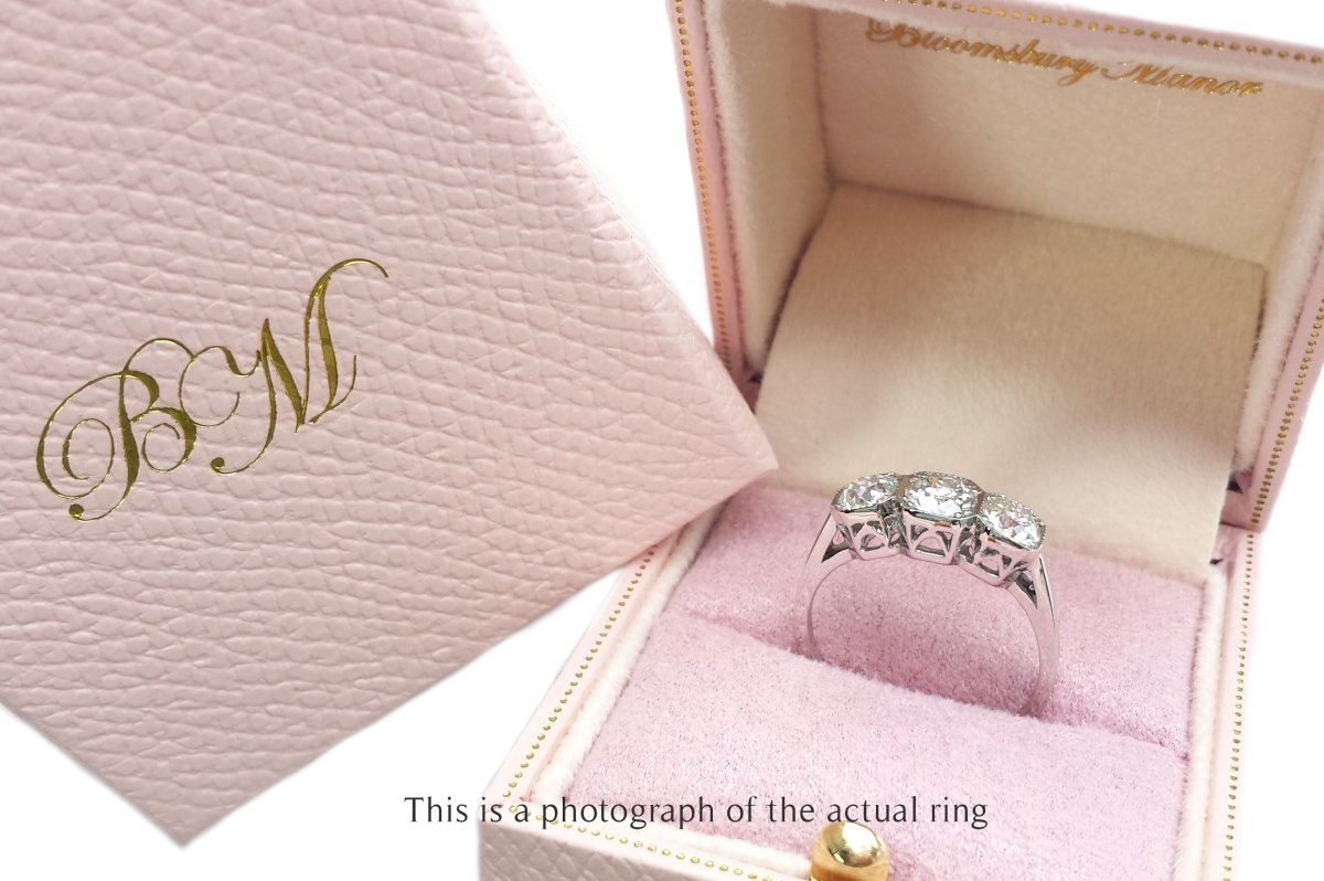 Mid Century 1.35tcw Old European Cut Diamond Engagement Ring - Bloomsbury Manor Ltd