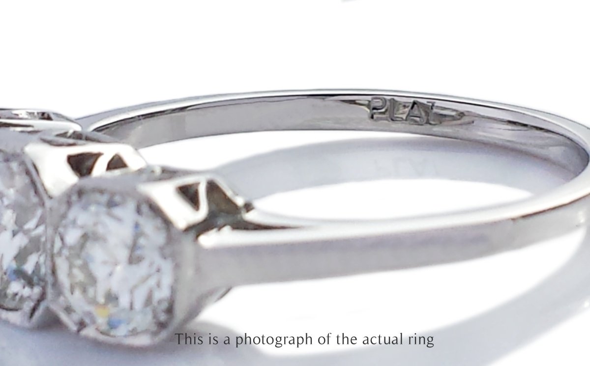 Mid Century 1.35tcw Old European Cut Diamond Engagement Ring - Bloomsbury Manor Ltd