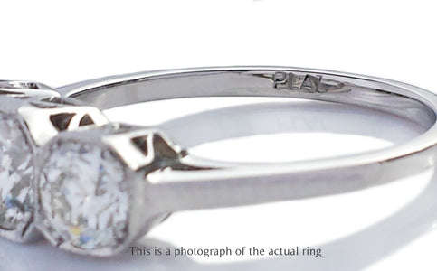 Mid Century 1.35tcw Old European Cut Diamond Engagement Ring - Bloomsbury Manor Ltd