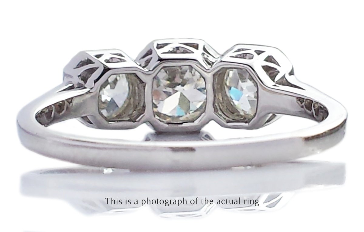 Mid Century 1.35tcw Old European Cut Diamond Engagement Ring - Bloomsbury Manor Ltd