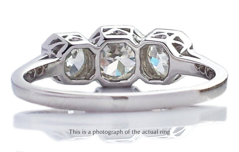 Mid Century 1.35tcw Old European Cut Diamond Engagement Ring - Bloomsbury Manor Ltd