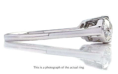 Mid Century 1.35tcw Old European Cut Diamond Engagement Ring - Bloomsbury Manor Ltd