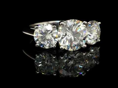 Tiffany & Co. 5.17tcw F/VS1/VS2 Three Stone Diamond Engagement Ring video