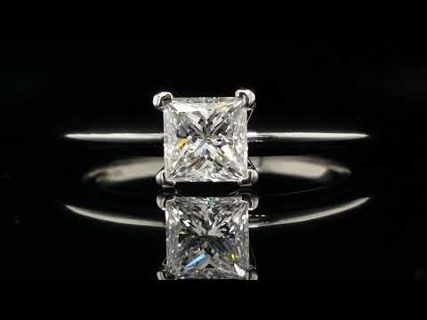 Video of Tiffany & Co. 0.45ct E/VS1 Princess Cut Diamond Engagement Ring