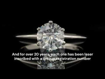 Tiffany & Co. 0.90ct F/VS2 Round Brilliant Diamond Engagement Ring video on turntable