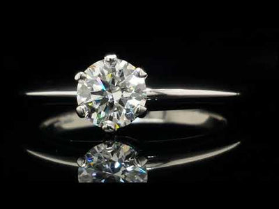 Tiffany & Co. 0.63ct H/SI1 Triple XXX Round Brilliant Diamond Engagement Ring Video
