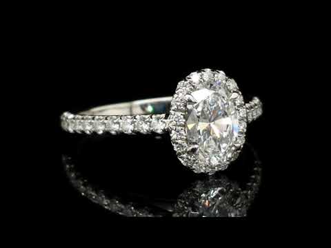 Tiffany & Co. 0.89tcw E/VS1 Soleste Oval Halo Diamond Engagement Ring video