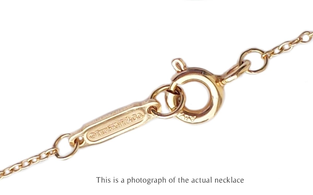 Tiffany & Co 0.12ct Round Brilliant Diamond 18k Rose Gold Pendant - Bloomsbury Manor Ltd