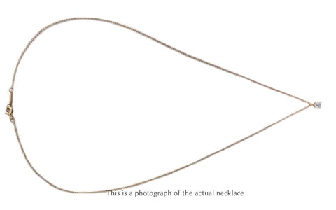 Tiffany & Co 0.12ct Round Brilliant Diamond 18k Rose Gold Pendant - Bloomsbury Manor Ltd