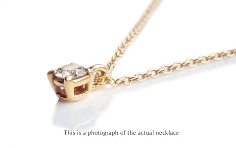 Tiffany & Co 0.12ct Round Brilliant Diamond 18k Rose Gold Pendant - Bloomsbury Manor Ltd
