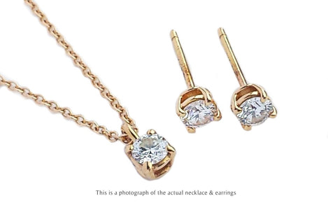 Tiffany & Co 0.22ct Round Brilliant Diamond 18k Rose Gold Earrings - Bloomsbury Manor Ltd