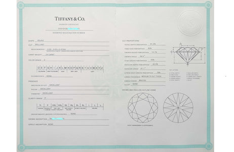 Tiffany & Co 0.24ct E/IF Round Brilliant Diamond Engagement Ring - Bloomsbury Manor Ltd