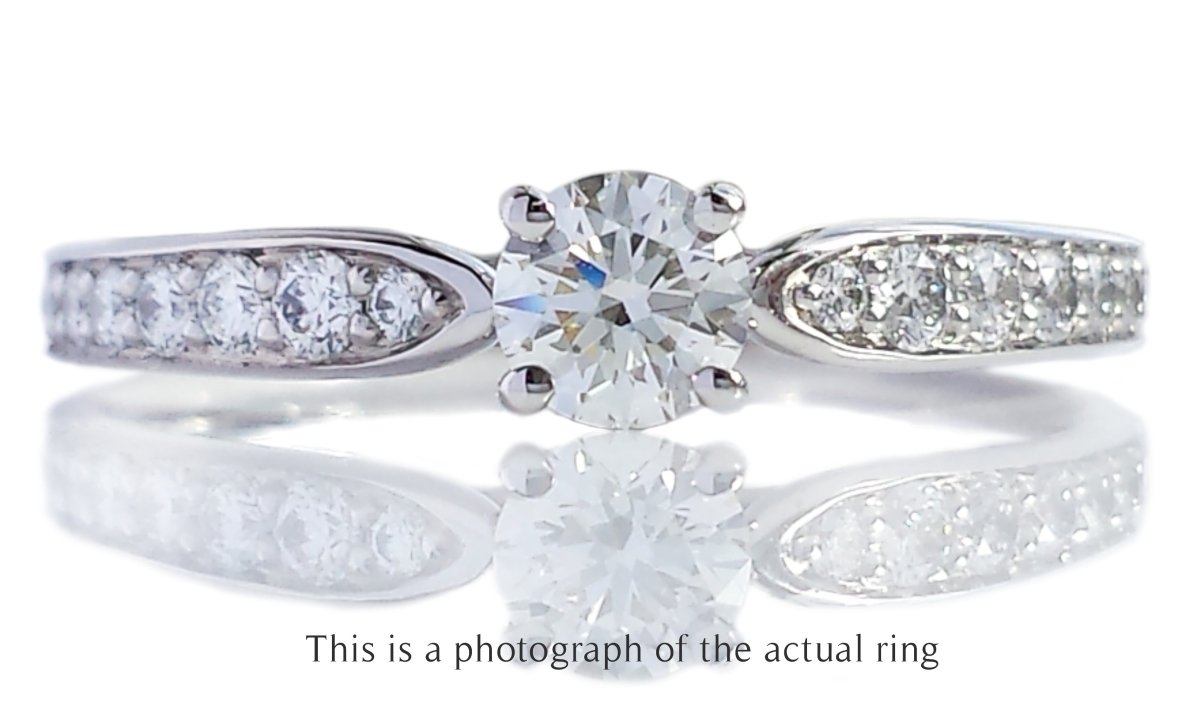 Tiffany & Co 0.24ct I/VS1 Round Brilliant Diamond Harmony Engagement Ring - Bloomsbury Manor Ltd