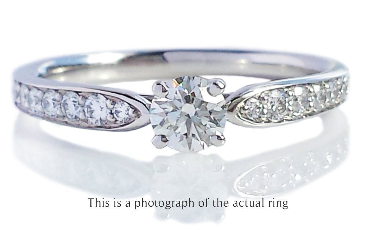 Tiffany & Co 0.24ct I/VS1 Round Brilliant Diamond Harmony Engagement Ring - Bloomsbury Manor Ltd