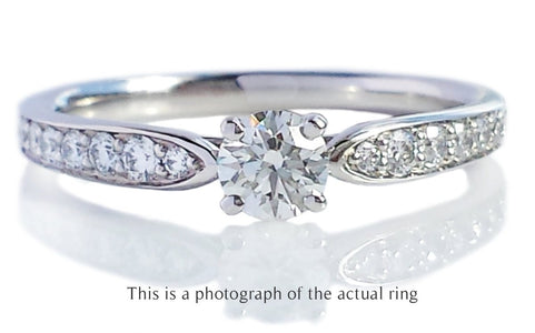 Tiffany & Co 0.24ct I/VS1 Round Brilliant Diamond Harmony Engagement Ring - Bloomsbury Manor Ltd