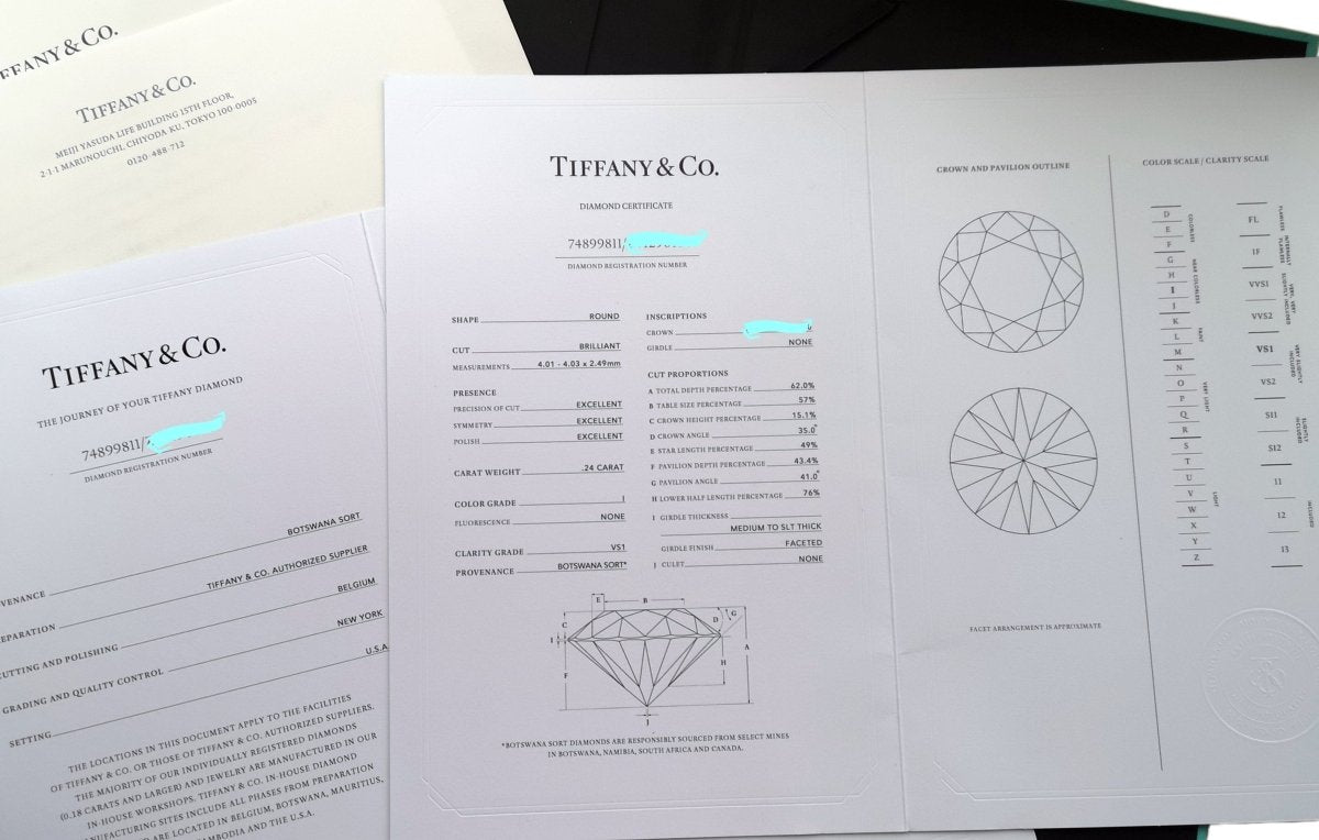 Tiffany & Co 0.24ct I/VS1 Round Brilliant Diamond Harmony Engagement Ring - Bloomsbury Manor Ltd