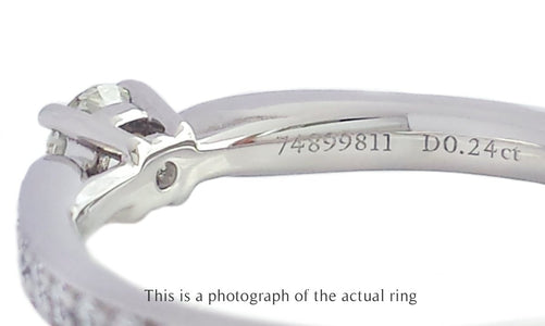 Tiffany & Co 0.24ct I/VS1 Round Brilliant Diamond Harmony Engagement Ring - Bloomsbury Manor Ltd