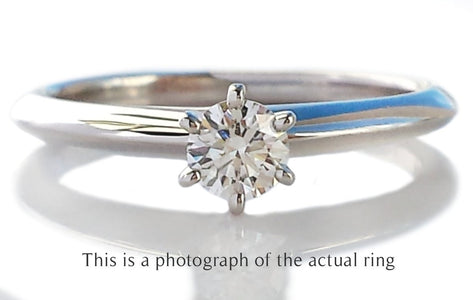 Tiffany & Co 0.25ct G/VVS1 Round Brilliant Diamond Engagement Ring - Bloomsbury Manor Ltd