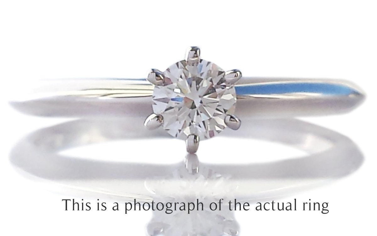 Tiffany & Co 0.25ct G/VVS1 Round Brilliant Diamond Engagement Ring - Bloomsbury Manor Ltd