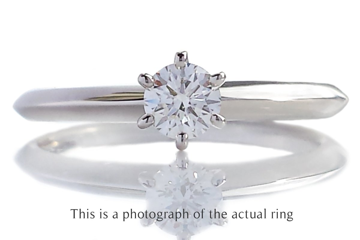 Tiffany & Co 0.25ct G/VVS1 Round Brilliant Diamond Engagement Ring - Bloomsbury Manor Ltd
