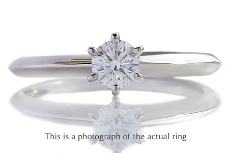 Tiffany & Co 0.25ct G/VVS1 Round Brilliant Diamond Engagement Ring - Bloomsbury Manor Ltd
