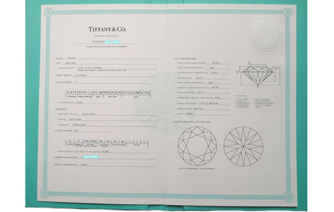 Tiffany & Co 0.29ct E/VS1 Round Brilliant Diamond Harmony Engagement Ring - Bloomsbury Manor Ltd