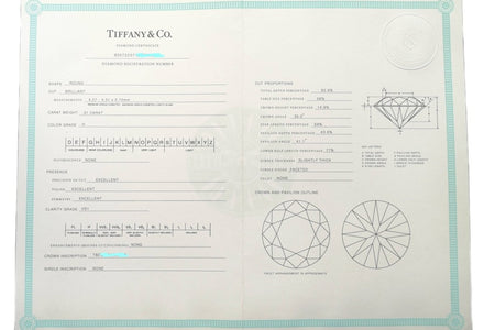 Tiffany & Co 0.31ct H/VS1 Round Brilliant Diamond Engagement Ring - Bloomsbury Manor Ltd