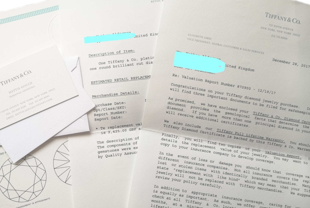 Tiffany & Co 0.31ct H/VS1 Round Brilliant Diamond Engagement Ring - Bloomsbury Manor Ltd