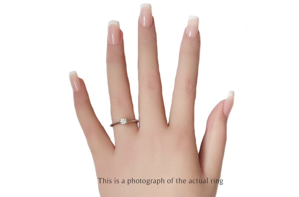 Tiffany & Co 0.31ct H/VS1 Round Brilliant Diamond Engagement Ring - Bloomsbury Manor Ltd