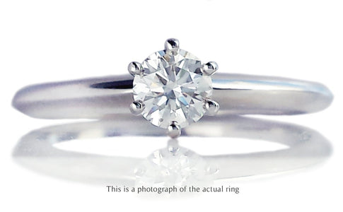 Tiffany & Co 0.31ct H/VS1 Round Brilliant Diamond Engagement Ring - Bloomsbury Manor Ltd