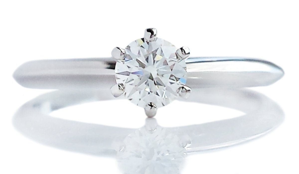 Tiffany Co I/VS1 Round Brilliant Cut Engagement Ring