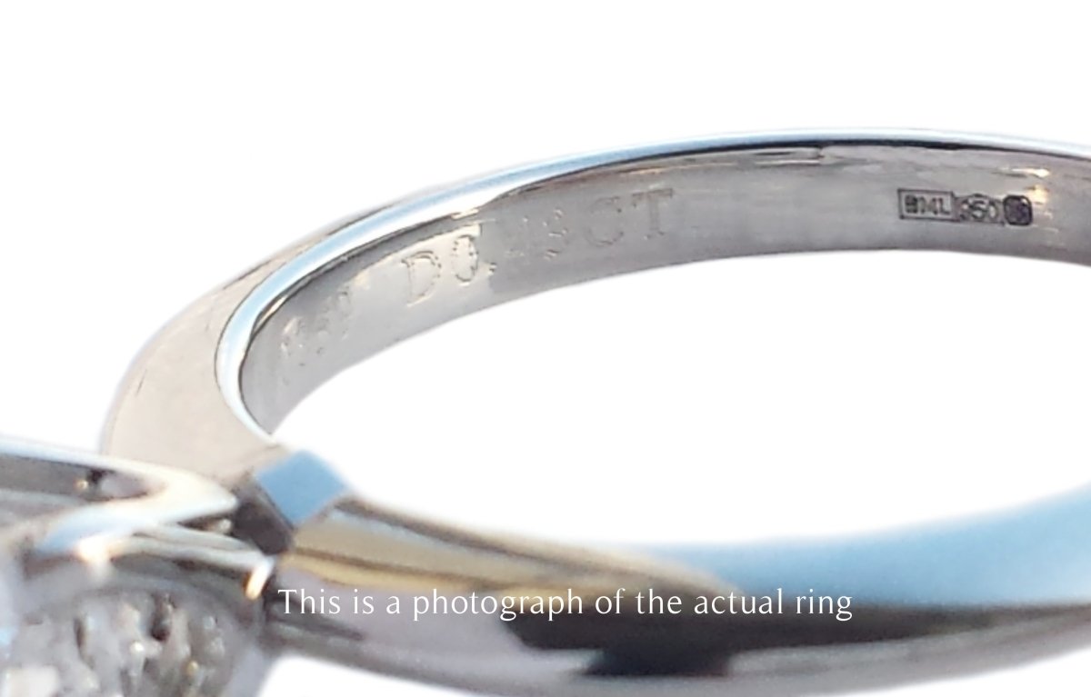 Tiffany & Co. 0.43ct F/VVS2 Princess Cut Diamond Engagement Ring - Bloomsbury Manor Ltd