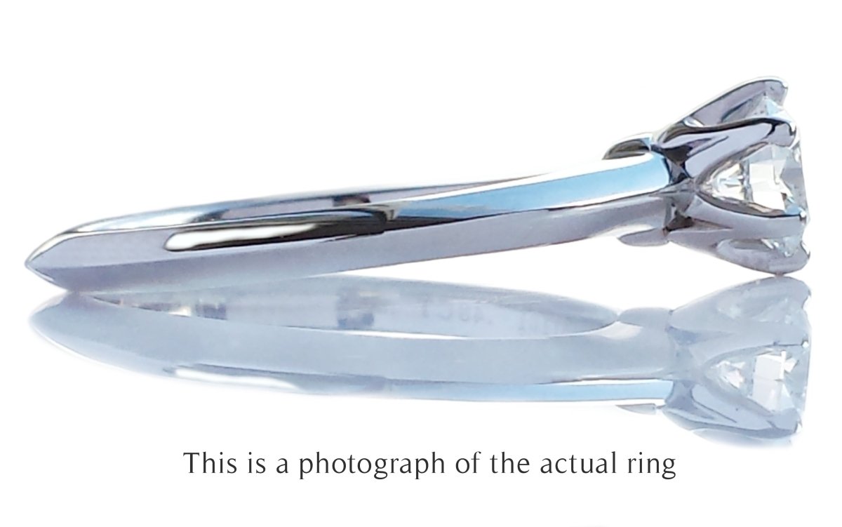 Tiffany & Co 0.48ct F/VS2 Round Brilliant Diamond Engagement Ring - Bloomsbury Manor Ltd