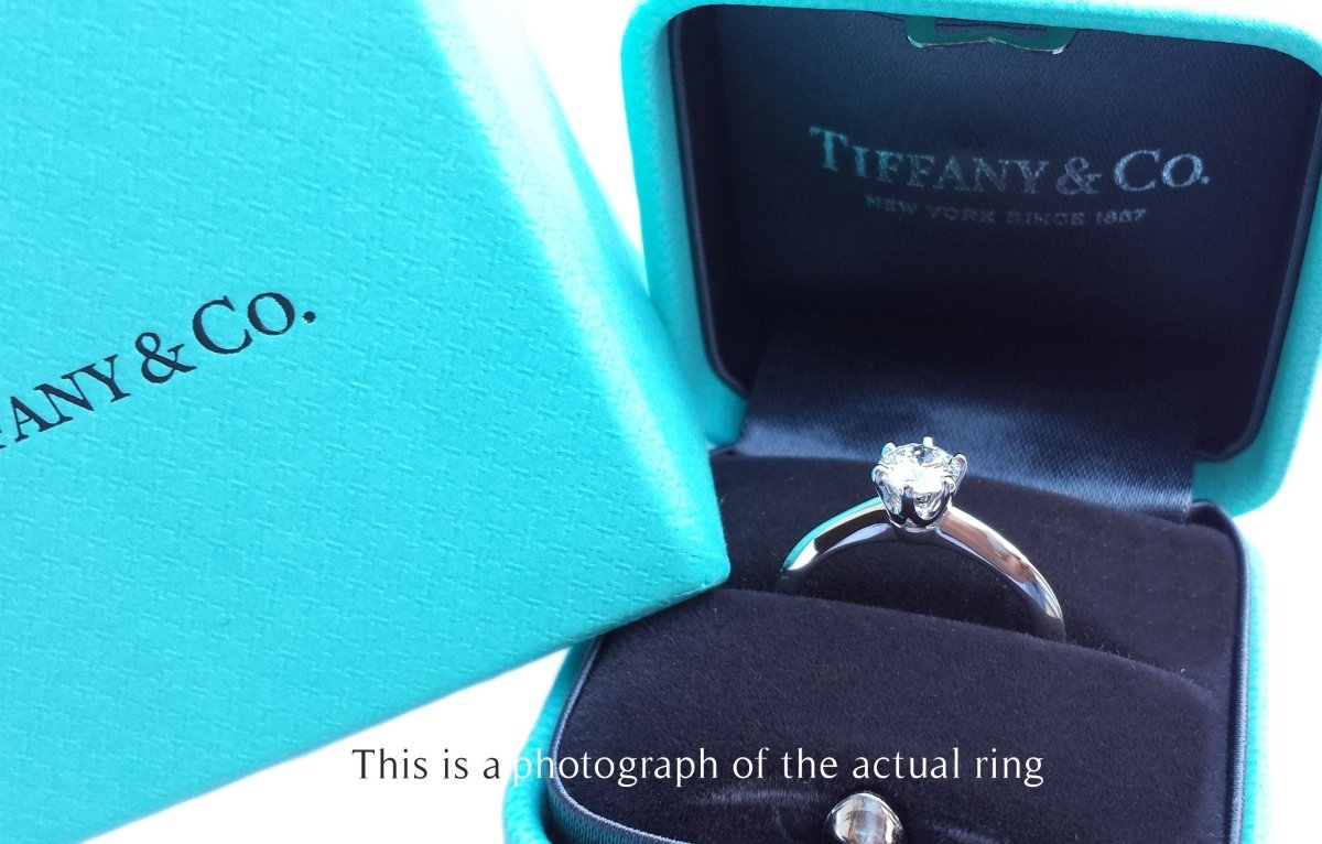 Tiffany & Co 0.48ct F/VS2 Round Brilliant Diamond Engagement Ring - Bloomsbury Manor Ltd
