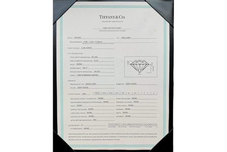 Tiffany & Co 0.48ct F/VS2 Round Brilliant Diamond Engagement Ring - Bloomsbury Manor Ltd