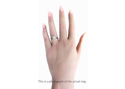 Tiffany & Co 0.50ct Vintage Flower Cluster Diamond Engagement Ring - Bloomsbury Manor Ltd